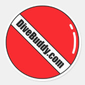 DiveBuddy.com Round Aufkleber (Vorderseite)