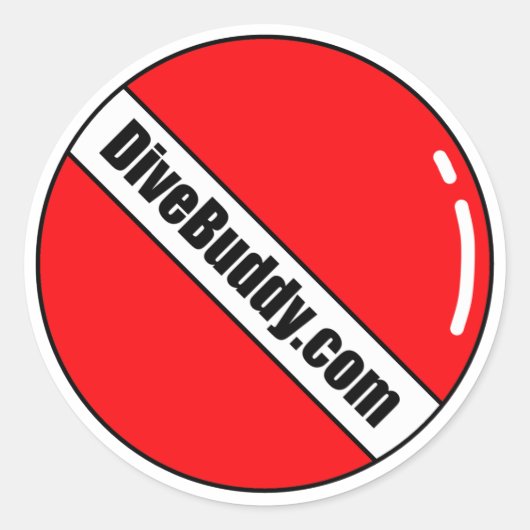 DiveBuddy.com Round Aufkleber (Vorderseite)