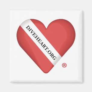 Diveheart Heart Kühlschrank Magnet