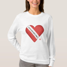 Diveheart Heart Women's Long Sleeve T - Shirt