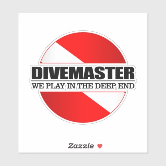 Divemaster (rd) aufkleber (Blatt)