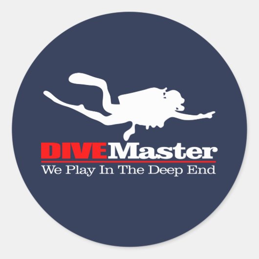 DIVEMaster Runder Aufkleber (Vorderseite)