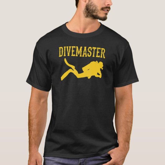 Divemaster Scuba Diving Instructor Dive Flag Stil T-Shirt (Vorderseite)