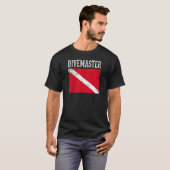 Divemaster Scuba Diving Instructor Dive Flag Stil T-Shirt (Vorne ganz)