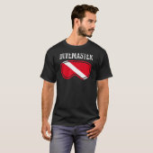 Divemaster Scuba Diving Instructor Dive Flag Stil T-Shirt (Vorne ganz)