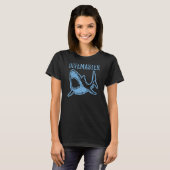 Divemaster Scuba Diving Instructor Dive Flag Stil T-Shirt (Vorne ganz)
