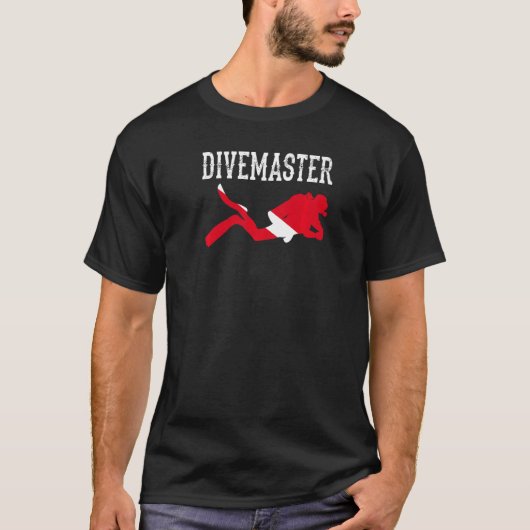 Divemaster Scuba Diving Instructor Dive Flag Stil T-Shirt (Vorderseite)