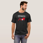 Divemaster Scuba Diving Instructor Dive Flag Stil T-Shirt (Vorne ganz)