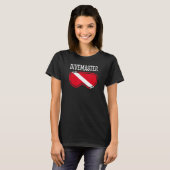 Divemaster Scuba Diving Instructor Dive Flag Stil T-Shirt (Vorne ganz)