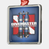 Divemaster (Scuba Tanks) Silbernes Ornament (Links)