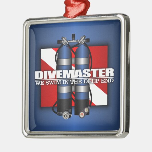 Divemaster (Scuba Tanks) Silbernes Ornament (Links)