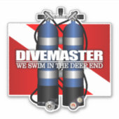 Divemaster (sq) aufkleber (Vorderseite)