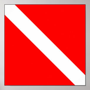 Diver Down Flag Poster