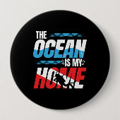 Diver Down Flag Scuba Diving Button (Vorderseite)