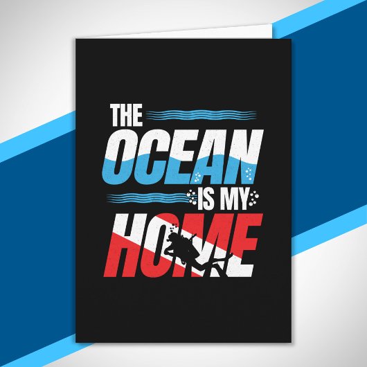 Diver Down Flag Scuba Diving Karte