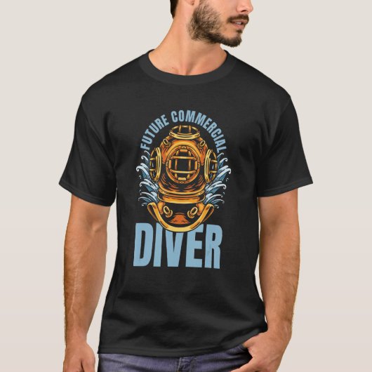 Diver Future Dive Scuba Snorkeling Commercial Div T-Shirt (Vorderseite)