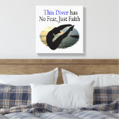 DIVER HAT KEINE ANGST, NUR GLAUBEN LEINWANDDRUCK (Insitu (Schlafzimmer))