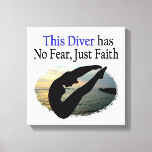 DIVER HAT KEINE ANGST, NUR GLAUBEN LEINWANDDRUCK