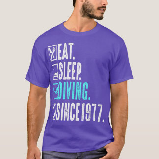 Diver isst Sleep Diving Wiederholung seit 1977 Ges T-Shirt