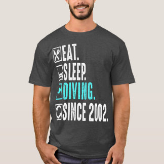 Diver isst Sleep Diving Wiederholung seit 2002 Ges T-Shirt