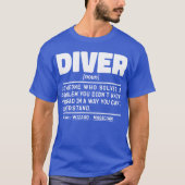 Diver Noun Scuba Tauchlehrer Urlaub Liebhaber T-Shirt (Vorderseite)