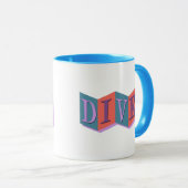Diver (retro sign) tasse (VorderseiteRechts)