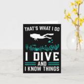 Diver Sprichwort ich tauchen und Dinge wissen Karte (Gelbe Blume)