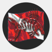 DiverDown-Sammlung Runder Aufkleber (Vorderseite)