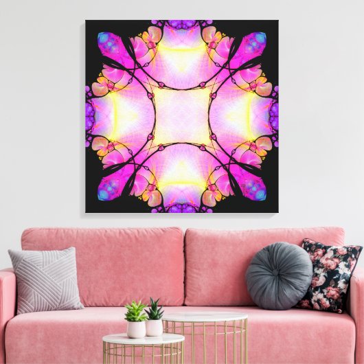 Divergenz-Wrapped Canvas Leinwanddruck (Insitu (Wohnzimmer))