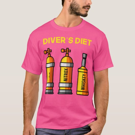 Divers Divers Whiskey Lover Scuba Diver Apparel Fu T-Shirt (Vorderseite)