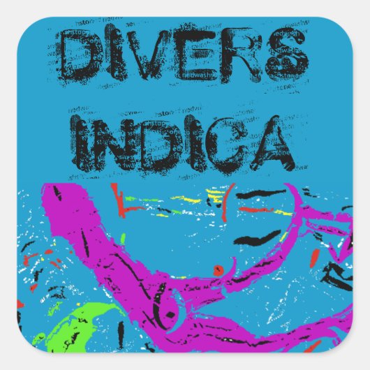 DIVERS INDICA QUADRATISCHER AUFKLEBER (Vorderseite)