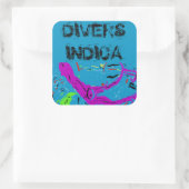 DIVERS INDICA QUADRATISCHER AUFKLEBER (Tasche)