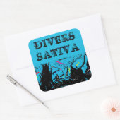 DIVERS SATIVA QUADRATISCHER AUFKLEBER (Umschlag)