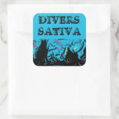 DIVERS SATIVA QUADRATISCHER AUFKLEBER (Tasche)