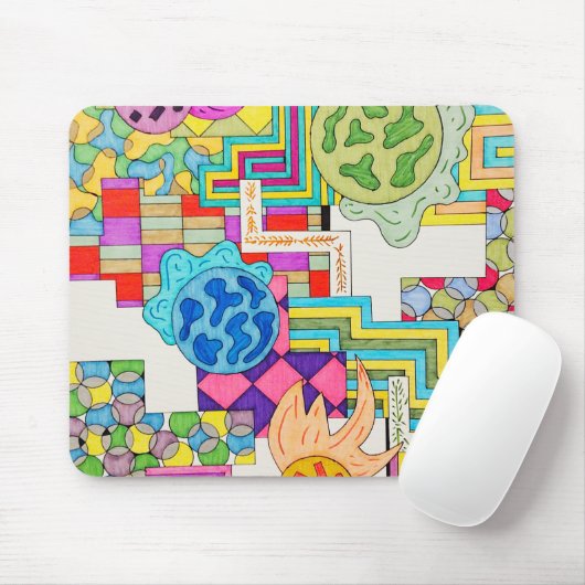 Diverse Colors Mousepad (Mit Mouse)