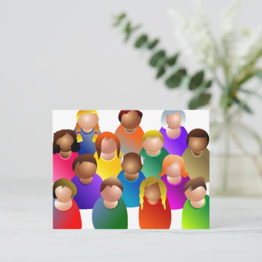 Diverse Community Postkarte (Stehend Vorderseite)