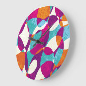 Diverse Farben, Vintage Mustersammlung. Große Wanduhr (Winkel)