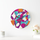 Diverse Farben, Vintage Mustersammlung. Große Wanduhr (Zuhause)