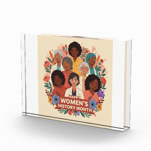 Diverse Frauen feiern Monat in der Frauengeschicht Fotoblock (Rechts)