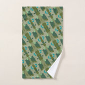 Diverse green colors background badhandtuch set (Handtuch)