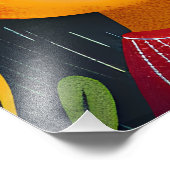 Diverse Happy Children Floral Pattern Illustration Fotodruck (Ecke)