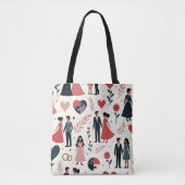 Diverse Love Wird Elegant Wedding & Romance Tasche (Vorderseite)