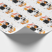 Diverse Mädchen, verschiedene Nationalitäten zusam Geschenkpapier (Ecke)