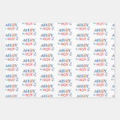Diverse Nautical Ahoy Boy Lighthouse  Baby Shower Geschenkpapier Set (Vorderseite)