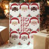 Diverse Santa Faces Ho Ho Ho Weihnachten