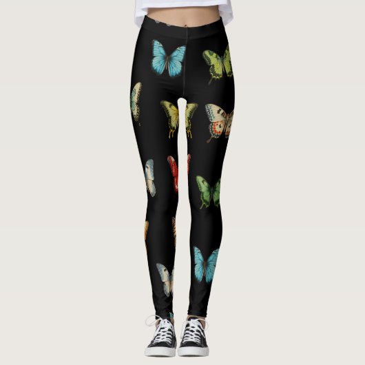 Diverse Schmetterlinge Freude Leggings (Vorderseite)