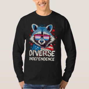 Diverse Unabhängigkeit Waschbär Bigender Sonnenbr T-Shirt
