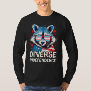 Diverse Unabhängigkeit Waschbär Transgender Sonne T-Shirt