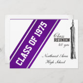 Diverser Strip mit Lila Class-Wiedersehen Einladung (Vorne/Hinten)