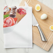 Diversifizierte Portfolio-Eiscreme-Illustration |  Geschirrtuch (Viertel Falte)